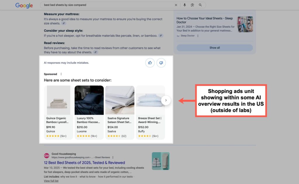Google Ads in KI Ergebnissen