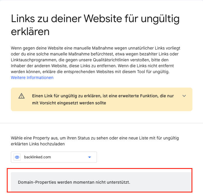 Google Disavow Tool