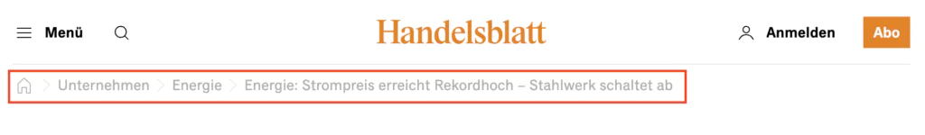 Breadcrumb Navigation