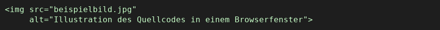 quellcode bild mit alt attribut